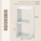 Set of 2 White Stackable Wooden Cube Storage Organizer Bookcase Shelves for Living Room